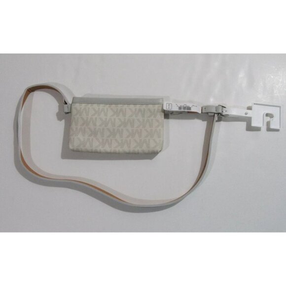 Michael Kors Signature Logo Fanny Pack Belt Bag Wallet Grey Size XL - Picture 3 of 5